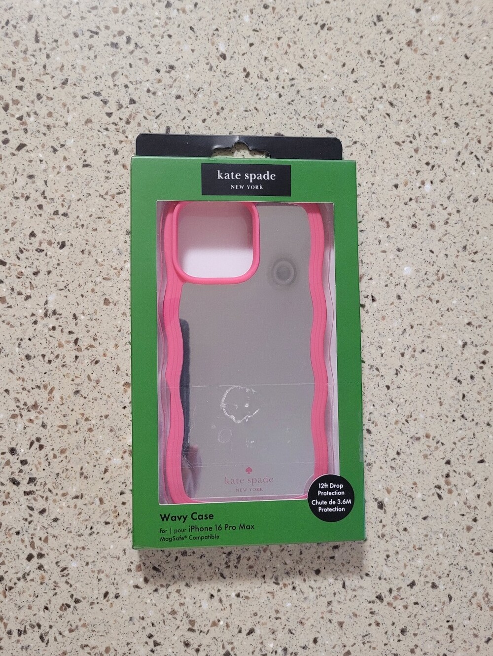 Kate Spade New York iPhone 16 Pro Max Magsafe Wavy Mirrored Pink Phone Case